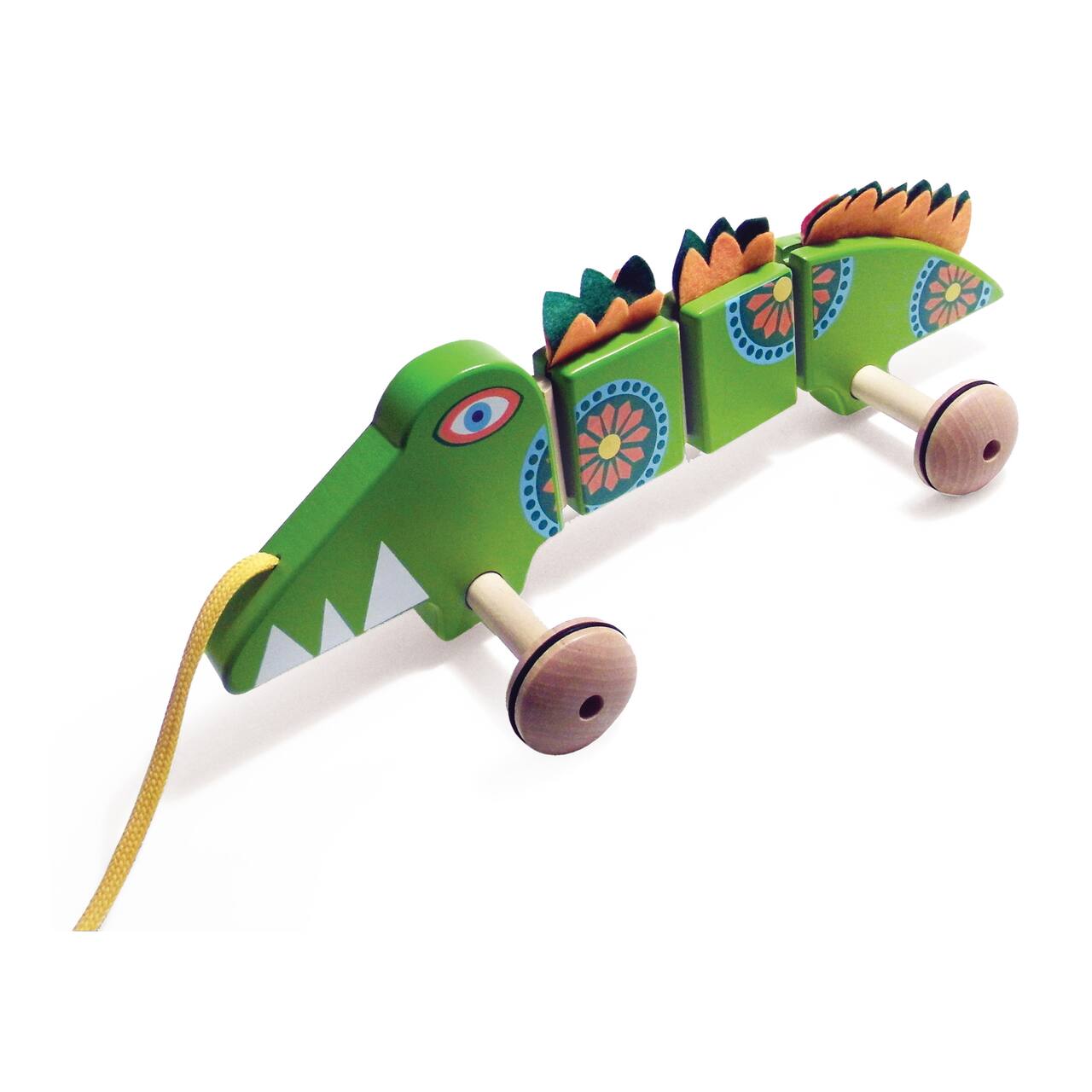 TiddlyTots Large Wooden Pull-Along Crocodile